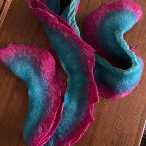 Wearable Art Hand-Dyed Scarf - Vibrant!